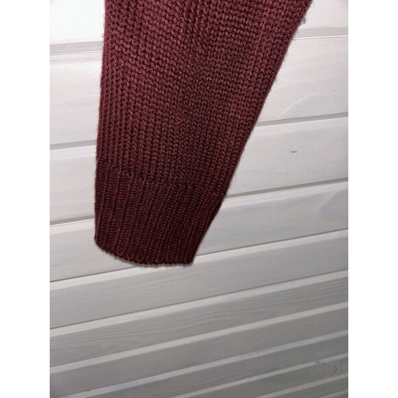 Cavalini Sz PLUS 2X Shawl Collar Faux Suede Sherpa Lined Jacket Burgundy EUC - Picture 5 of 10